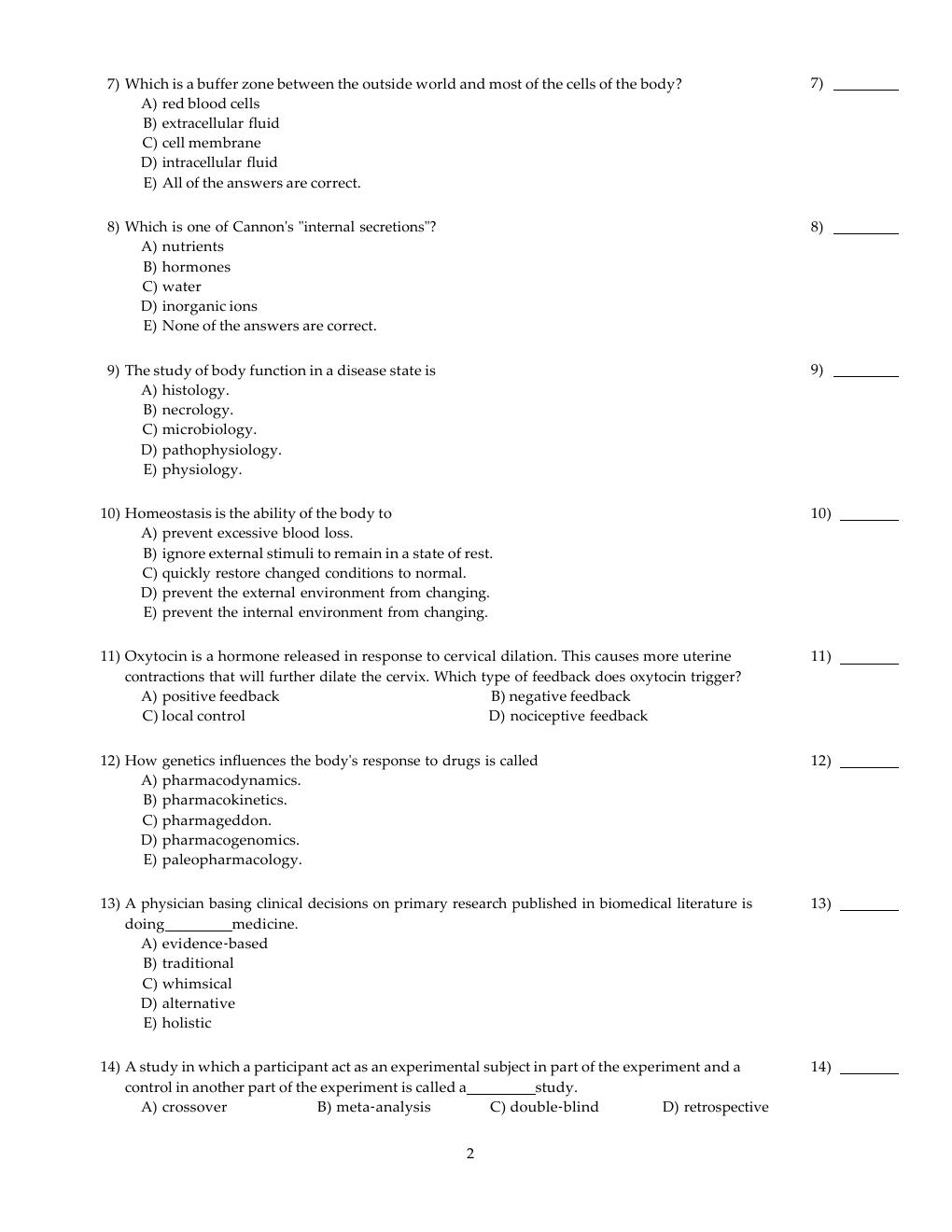 Preview page 2 of Human Physiology An Integrated Approach 8th Edition Silverthorn Test Bank