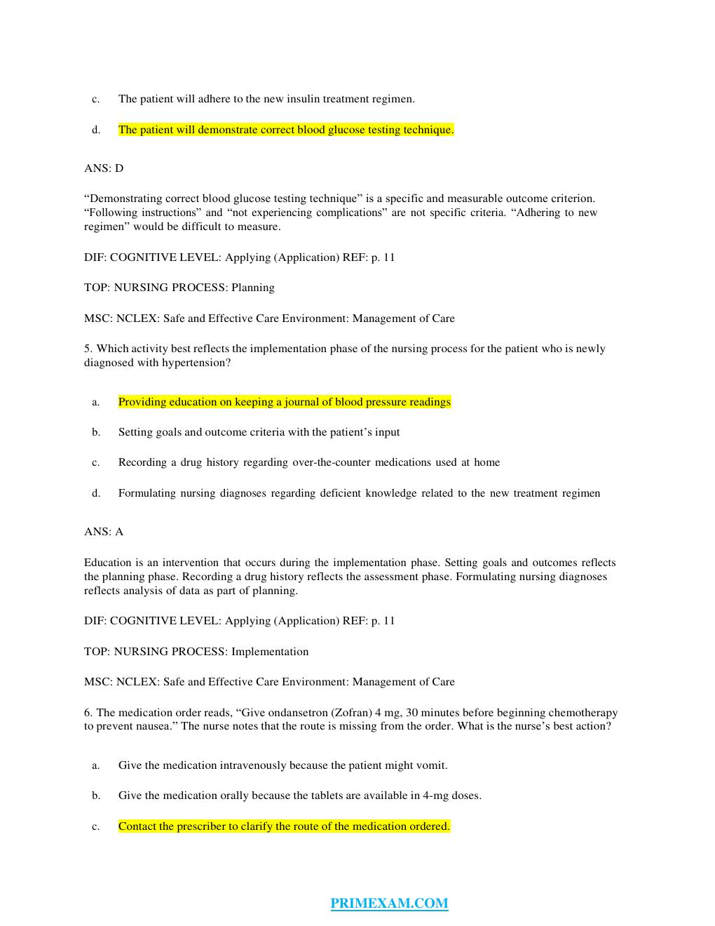 Preview page 3 of TEST BANK for Pharmacology and the Nursing Process 8th Edition by Linda Lane Lilley, Shelly Rainforth Collins, PharmD, J