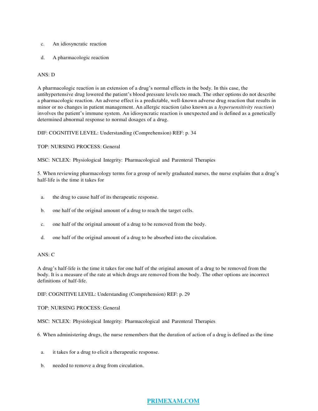 Preview page 8 of TEST BANK for Pharmacology and the Nursing Process 8th Edition by Linda Lane Lilley, Shelly Rainforth Collins, PharmD, J