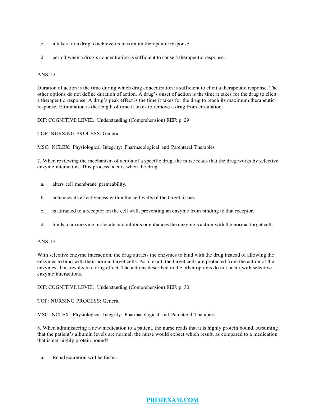 Preview page 9 of TEST BANK for Pharmacology and the Nursing Process 8th Edition by Linda Lane Lilley, Shelly Rainforth Collins, PharmD, J