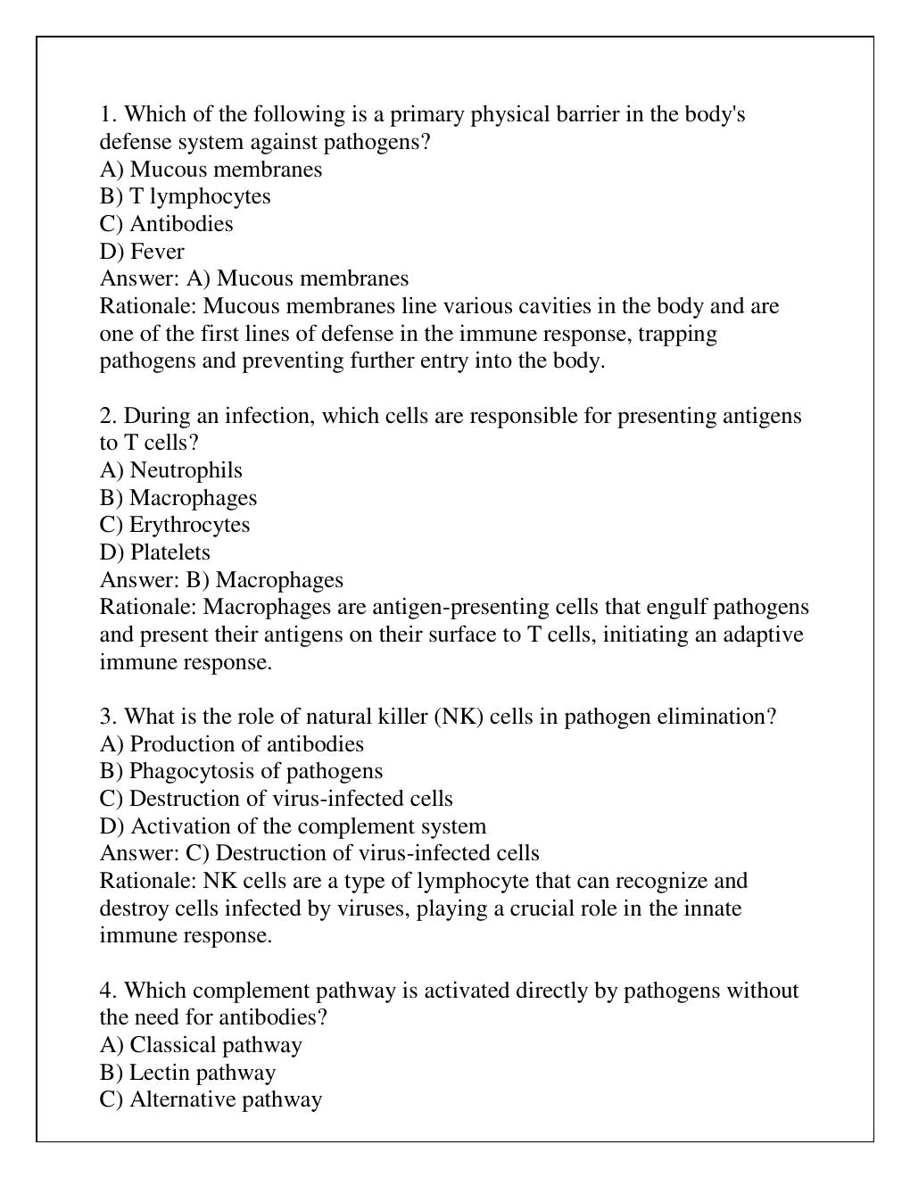 Preview page 2 of NURS 231 PORTAGE LEARNING PATHOPHYSIOLOGY MODULE 3 LATEST REVIEW EXAM Q & A 2024