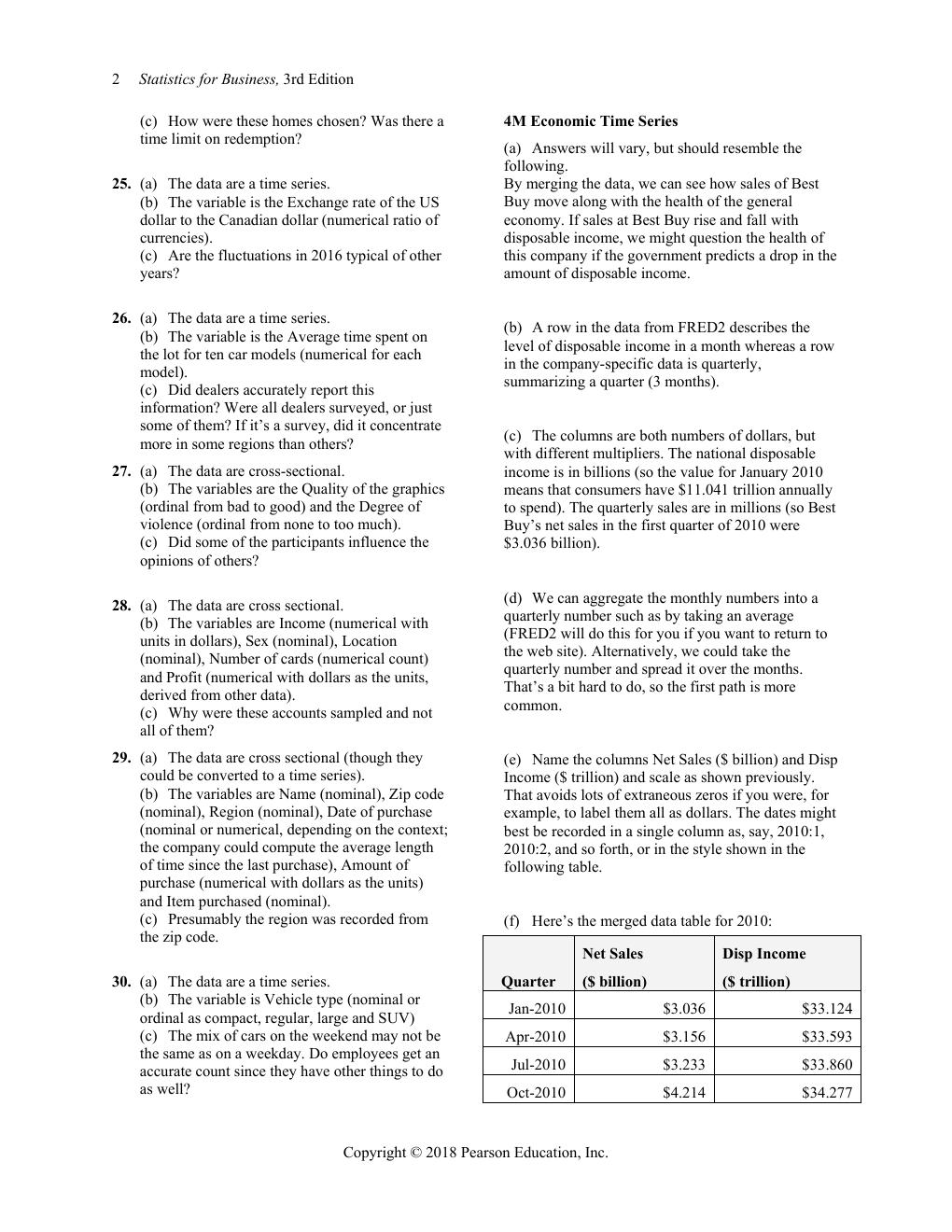 Preview page 4 of Solutions Manual For Statistics for Business Decision Making and Analysis 3rd Edition By Robert Stine, Dean Foster