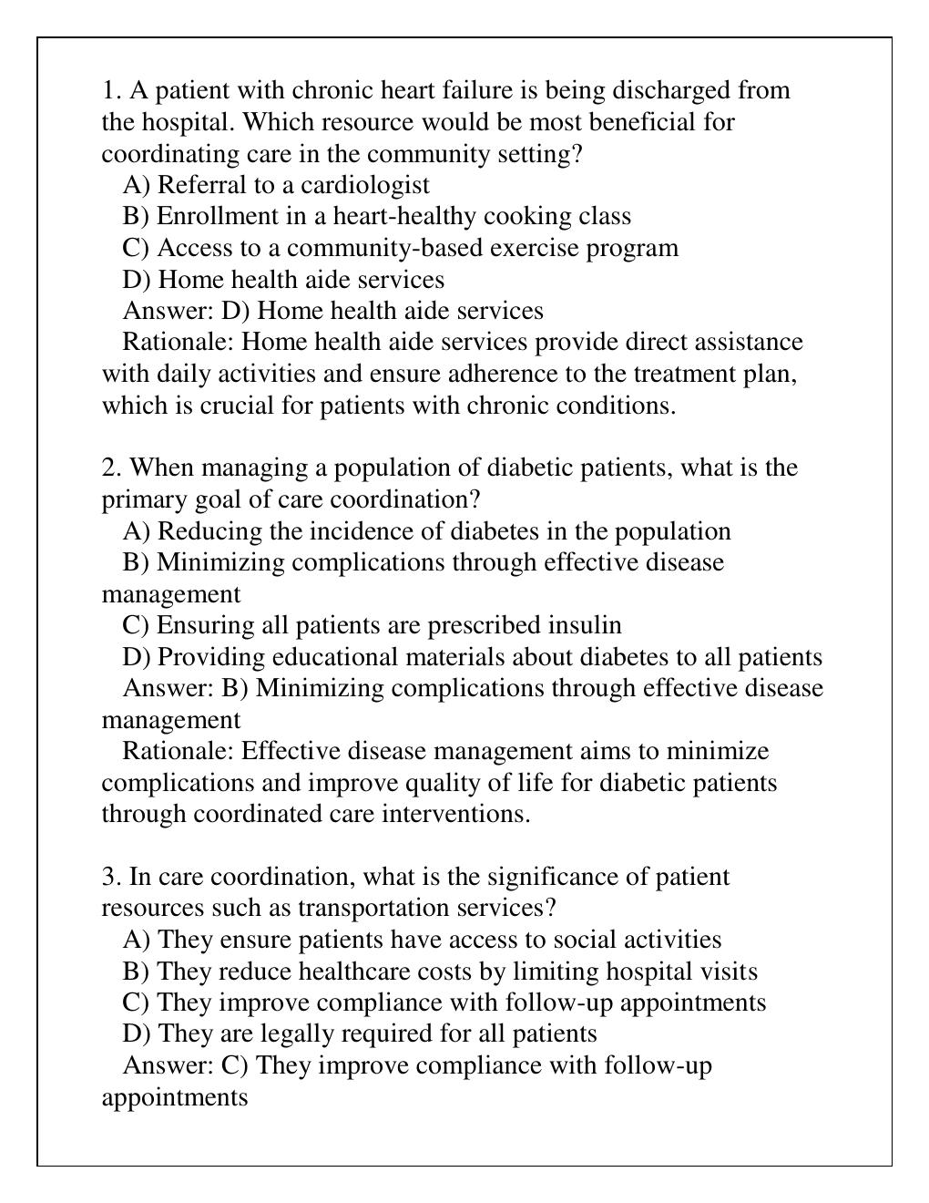 Preview page 2 of ACNC(AMB-BC) PLAN & IMPLEMENT (KNOWLEDGE) COMPREHENSIVE CBT REVIEW Q & A 2024