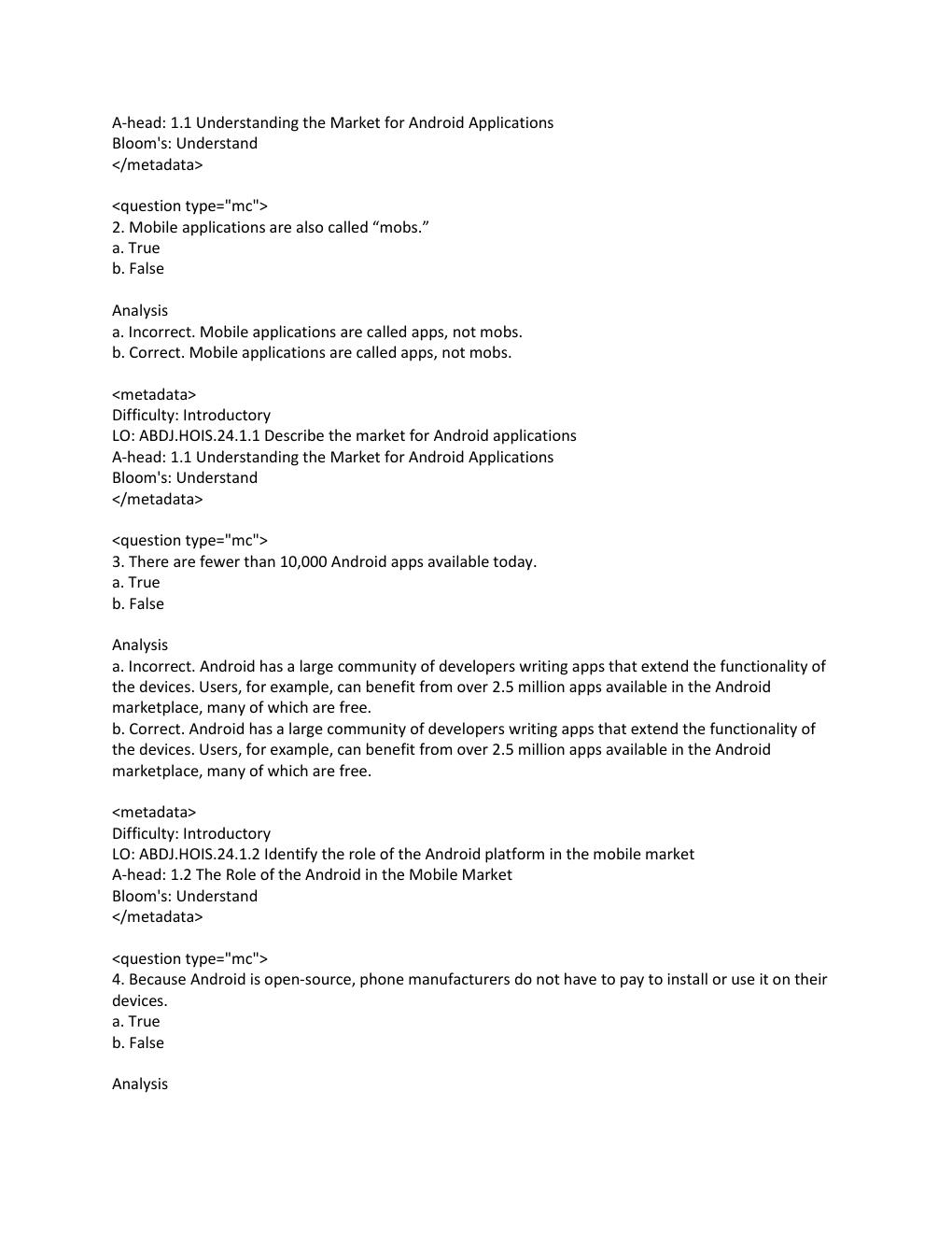 Preview page 2 of Test Bank For Android Boot Camp for Developers Using Java® A Guide to Creating Your First Android Apps 4th Edition by Co