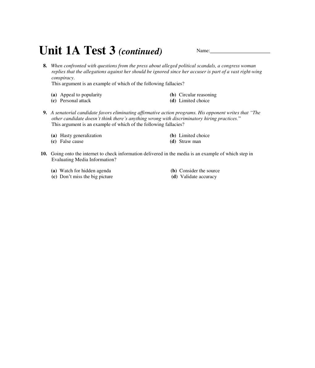 Preview page 10 of Instructors Manual for Using and Understanding Mathematics A Quantitative Reasoning Approach 7th Edition Jeffrey Bennett