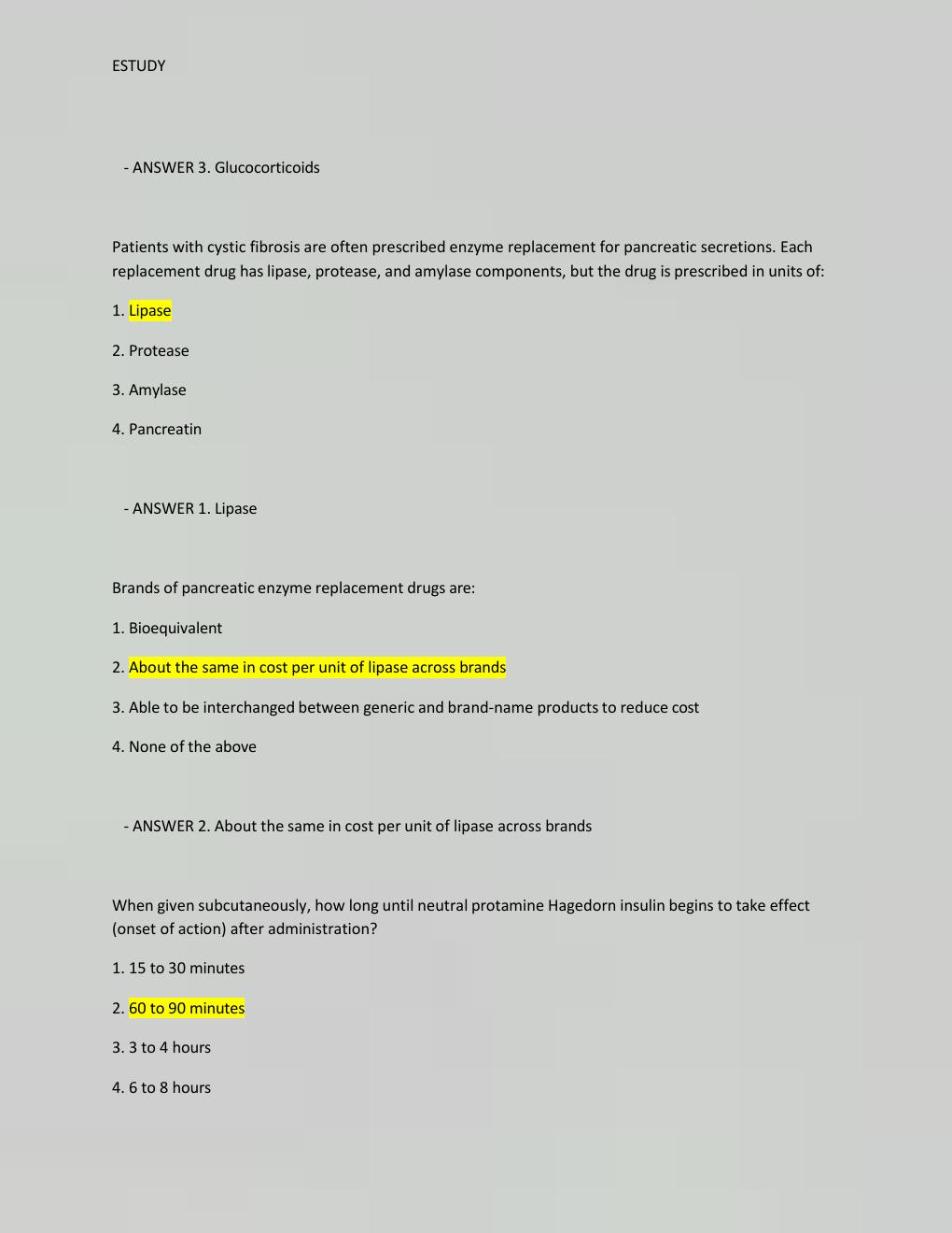 Preview page 2 of NR 508 Advanced Pharmacology FINAL Exams PREP Compilation |  With over  1000 Q&A