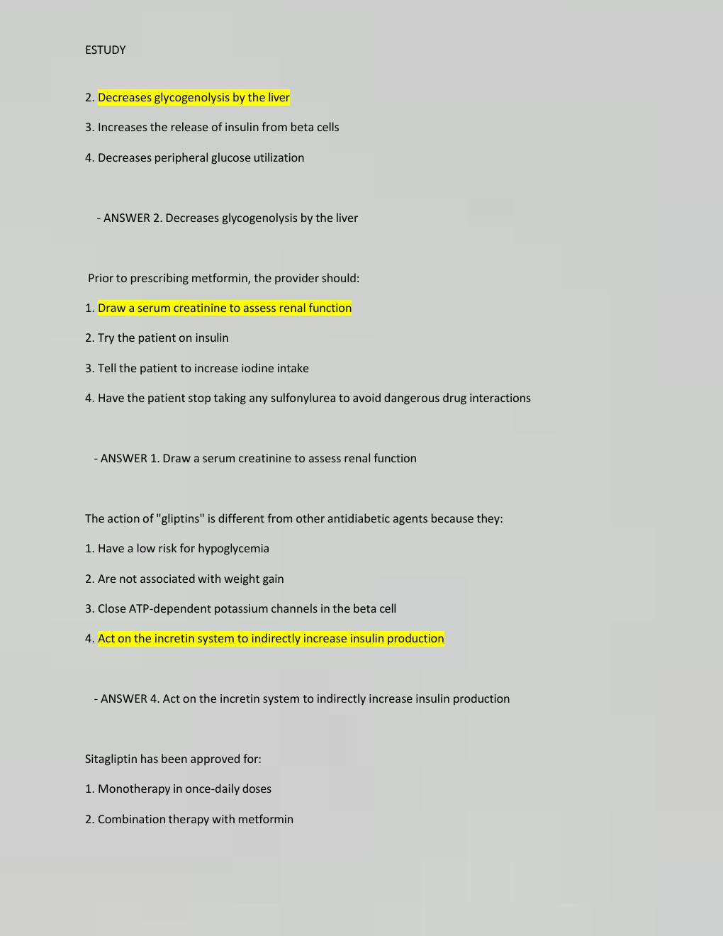 Preview page 5 of NR 508 Advanced Pharmacology FINAL Exams PREP Compilation |  With over  1000 Q&A