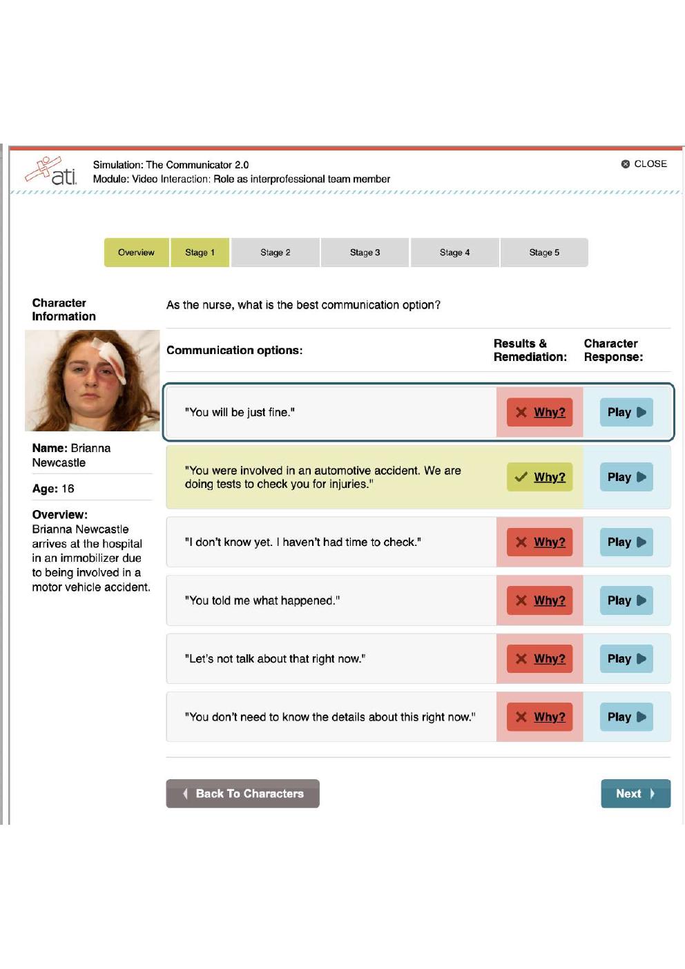 Preview page 2 of ATI MED SURG RN VIDEO INTERACTION; ROLE AS INTERPROFESSIONAL TEAM MEMBER