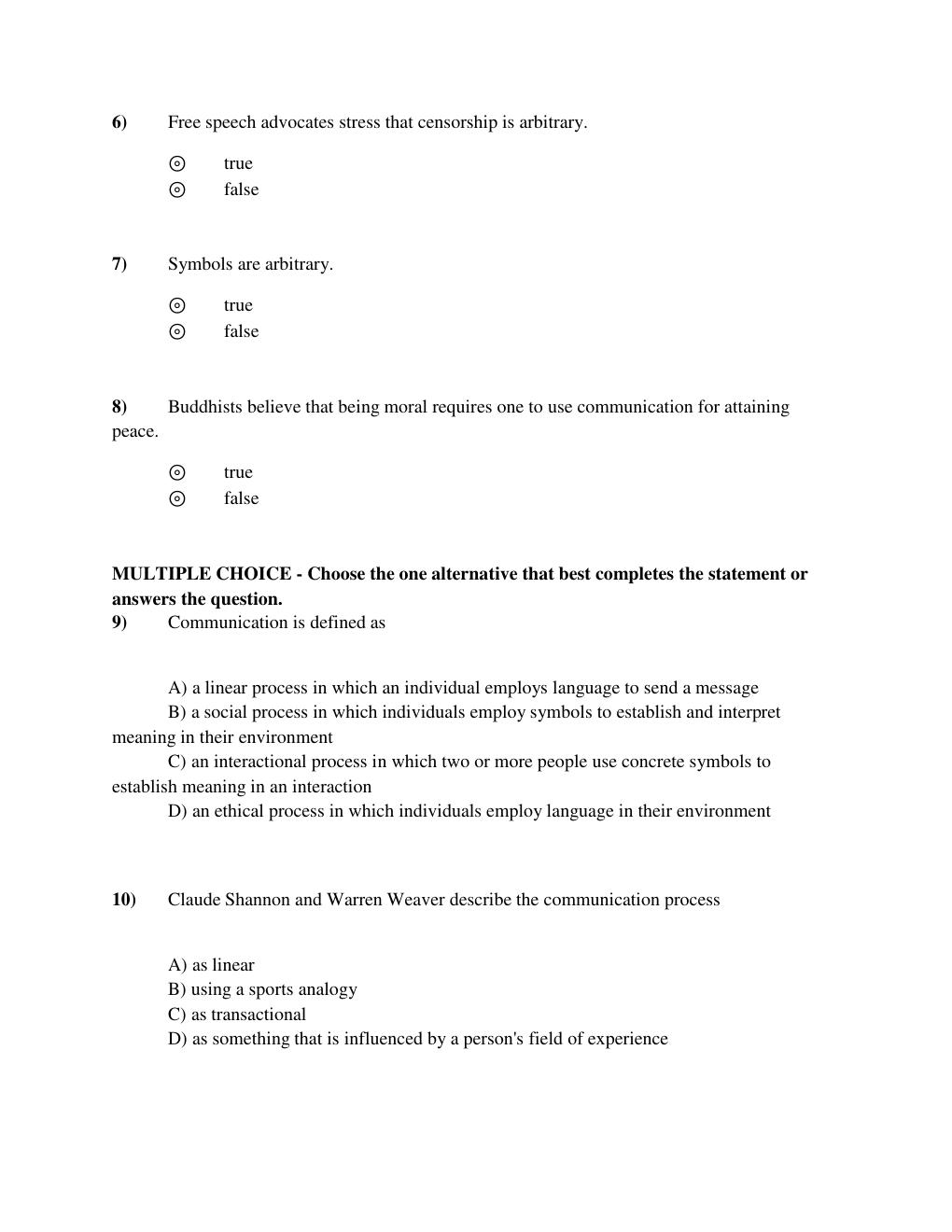 Preview page 3 of INTRODUCING COMMUNICATION THEORY ANALYSIS AND APPLICATION 7TH EDITION BY RICHARD WEST, LYNN TURNER TEST BANK