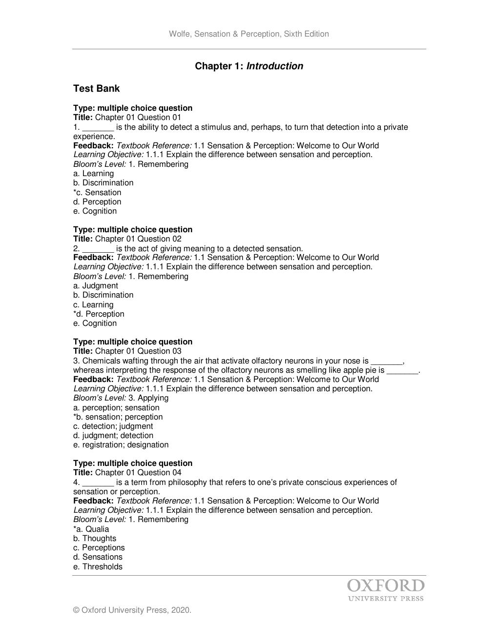 Preview page 2 of Test Bank for Sensation & Perception 6th Edition By Jeremy Wolfe