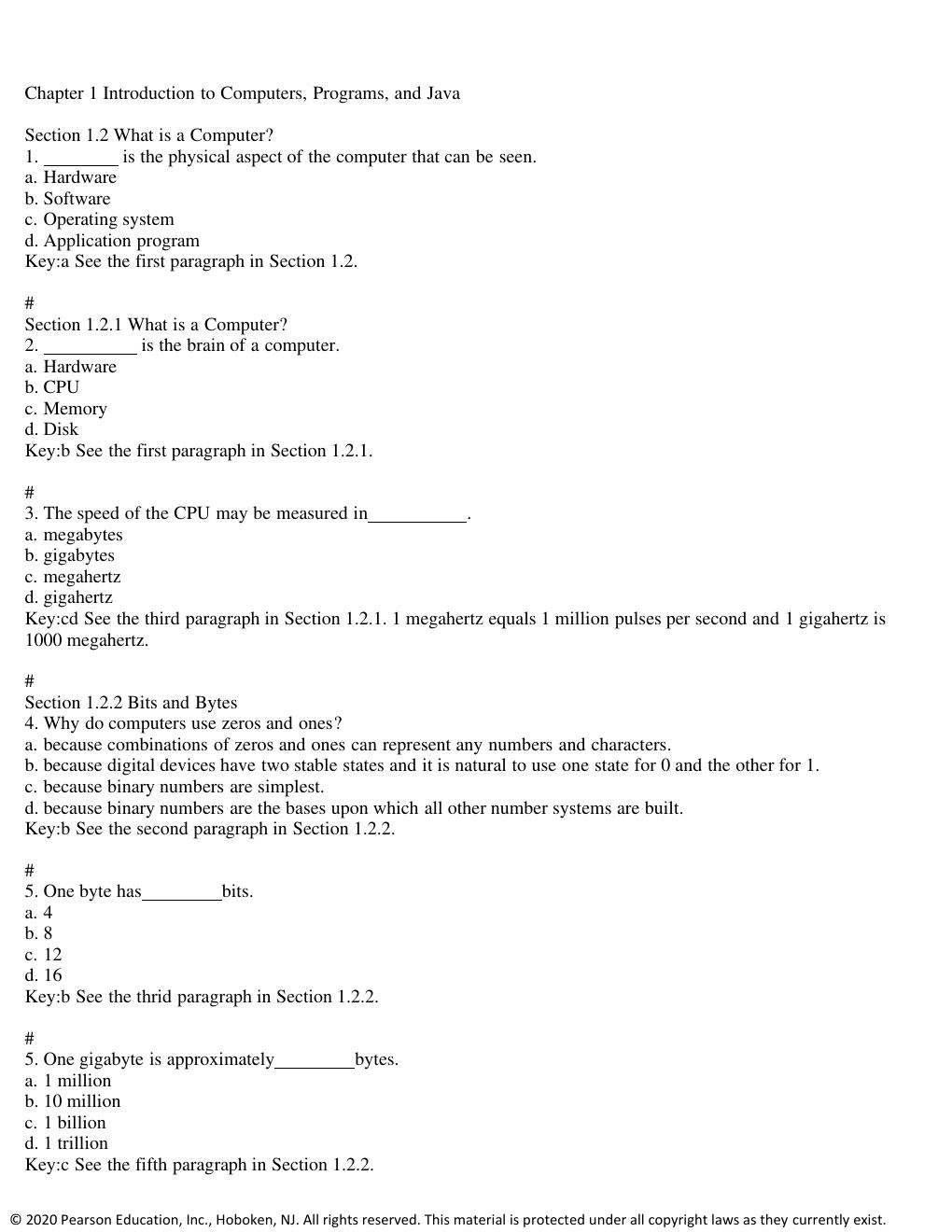 Preview page 2 of Test Bank for Introduction to Java Programming and Data Structures, 12th edition Y Daniel Liang