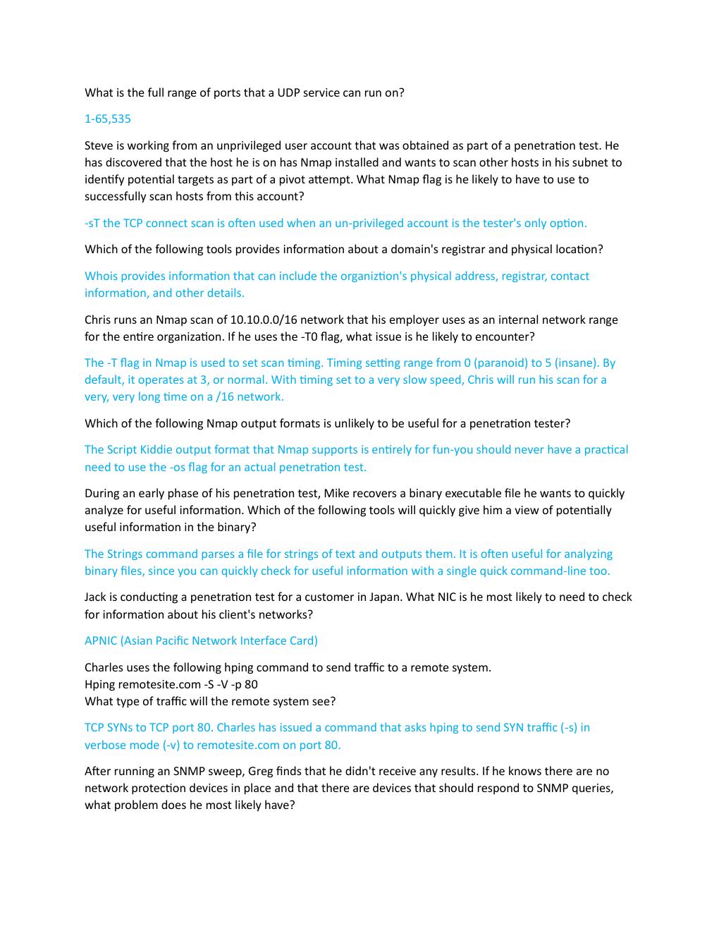 Preview page 2 of PenTest+ questions and answers with 100 % correct answers