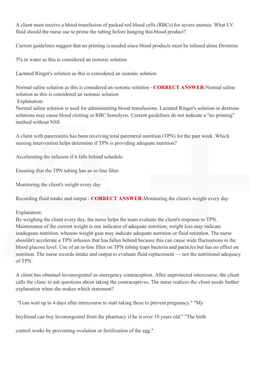 Preview page 6 of Passpoint 125 Q & A | The nurse instructs a client who is taking iron supplements that: iron supplements should be taken