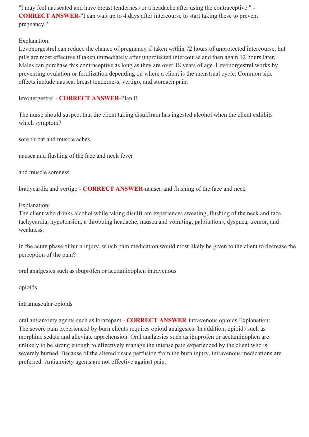 Preview page 7 of Passpoint 125 Q & A | The nurse instructs a client who is taking iron supplements that: iron supplements should be taken