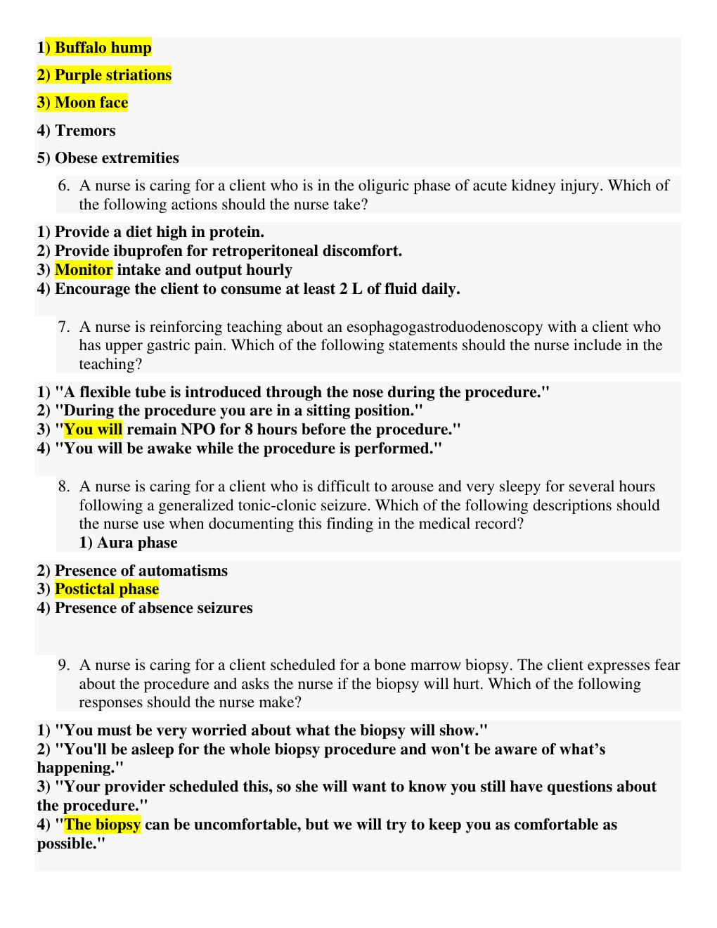 Preview page 2 of ATI MED SURGE PROCTORED EXAM VERSION 1