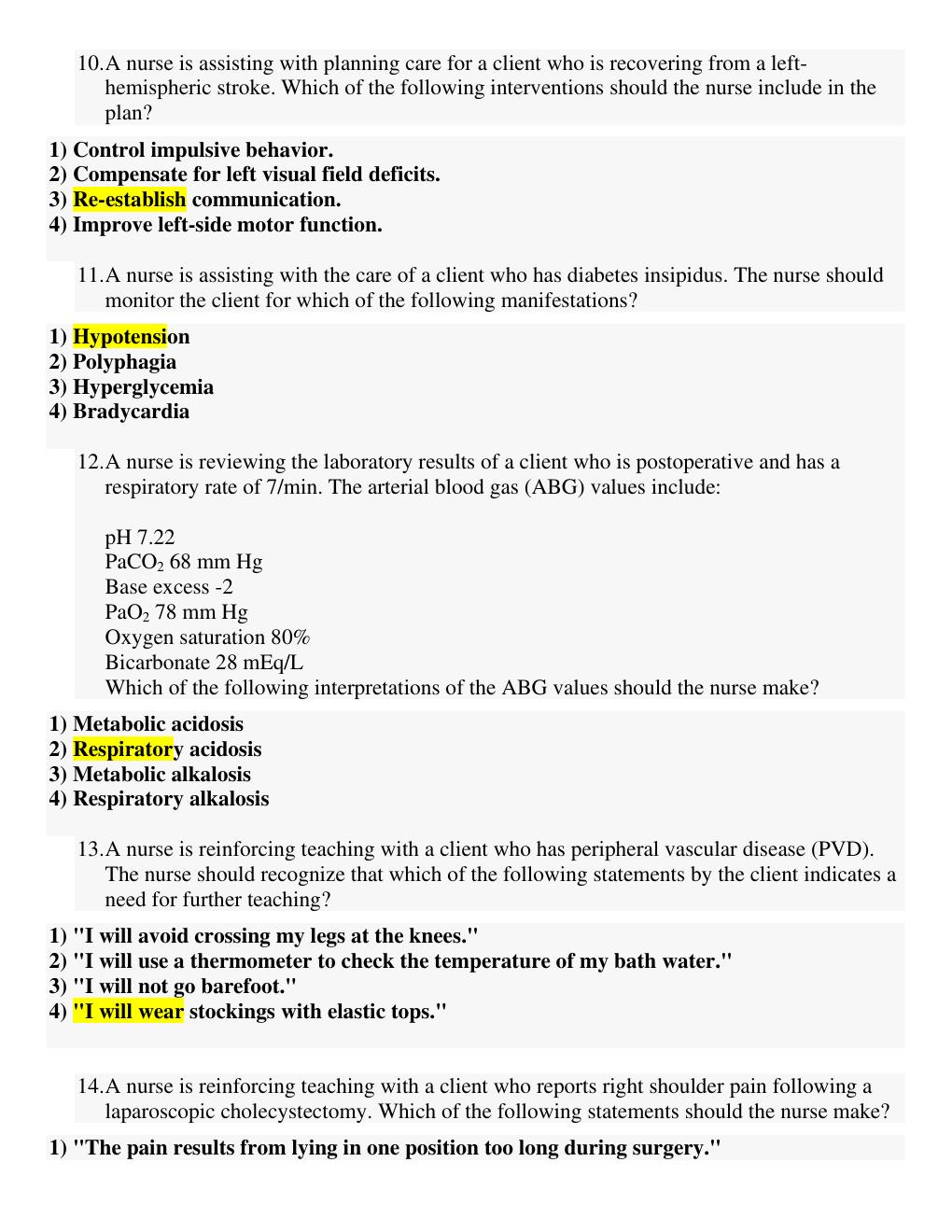 Preview page 3 of ATI MED SURGE PROCTORED EXAM VERSION 1