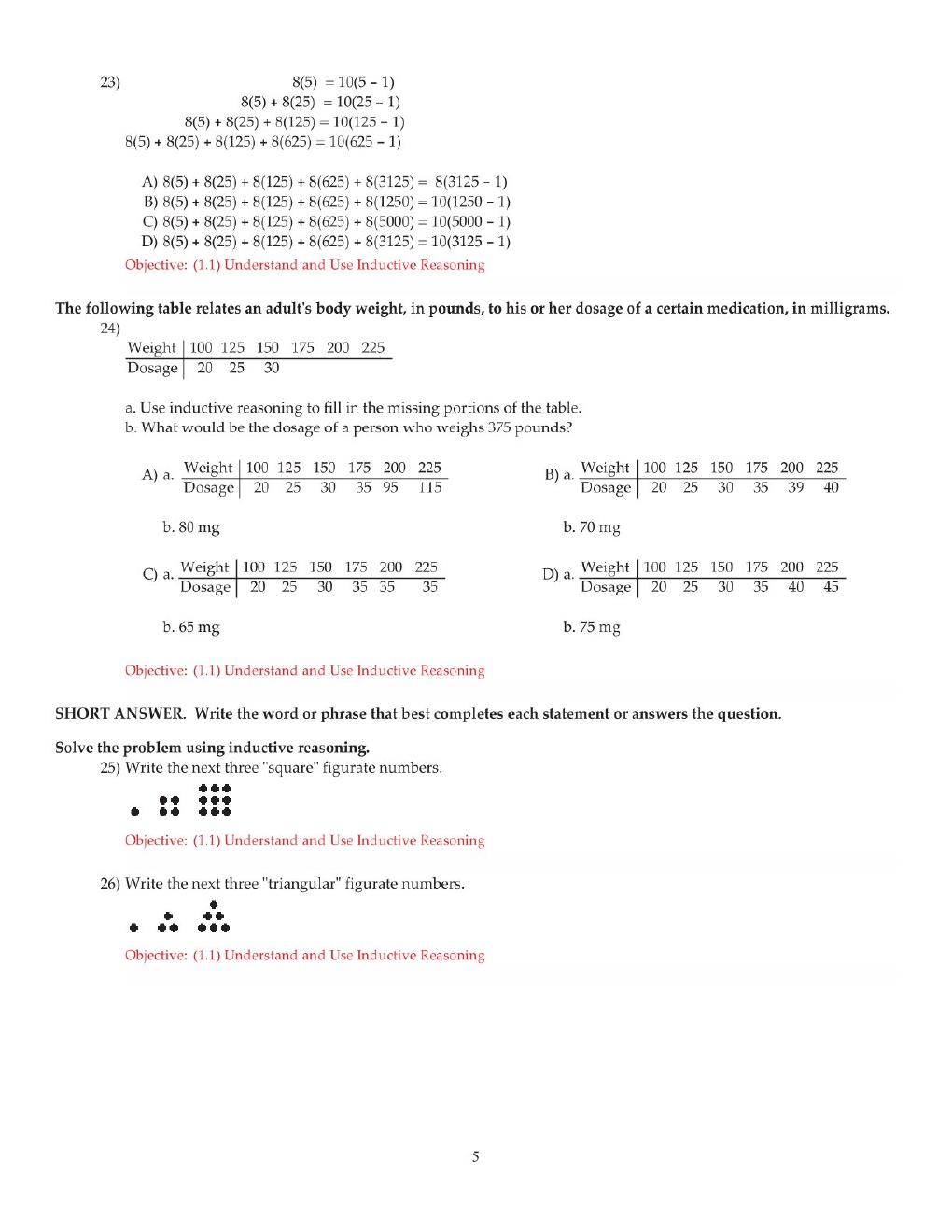 Preview page 7 of Test Bank For Thinking Mathematically 8th Edition By Robert Blitzer (All Chapters, 100% Original Verified, A+ Grade)
