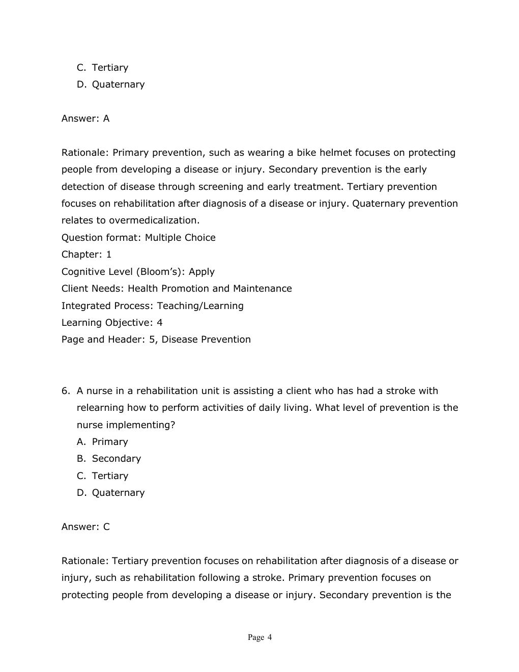 Preview page 5 of Test Bank For Applied Pathophysiology A Conceptual Approach 4th Edition By Nath Brown