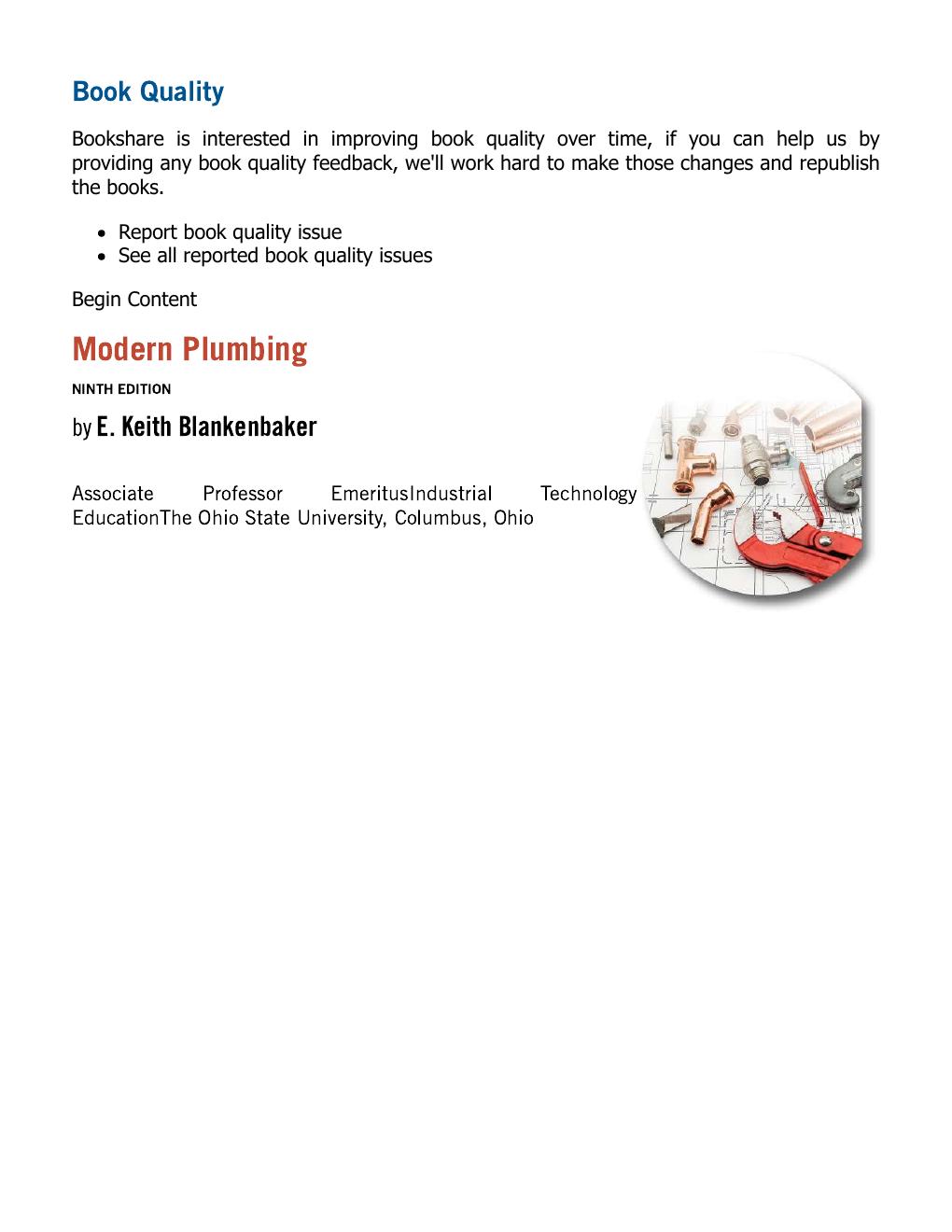 Preview page 2 of Modern Plumbing 9th Edition By Keith Blankenbaker