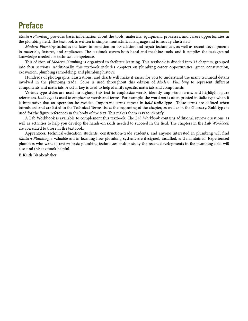 Preview page 7 of Modern Plumbing 9th Edition By Keith Blankenbaker