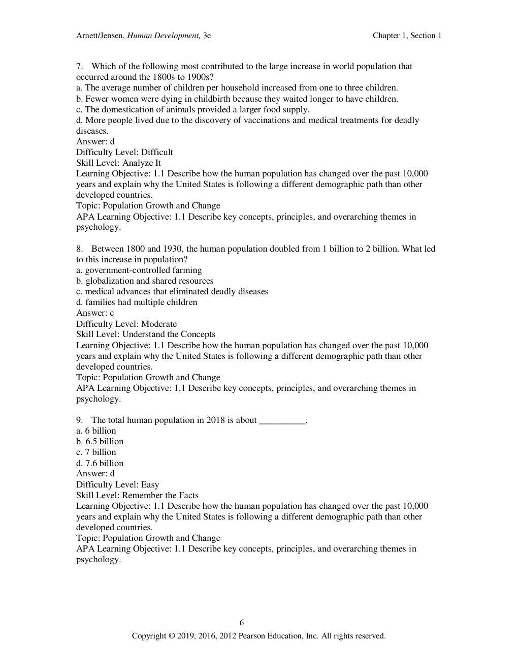 Preview page 6 of Human Development A Cultural Approach 3rd Edition by Jeffery Jensen TEST BANK & INSTRUCTOR'S MANUAL