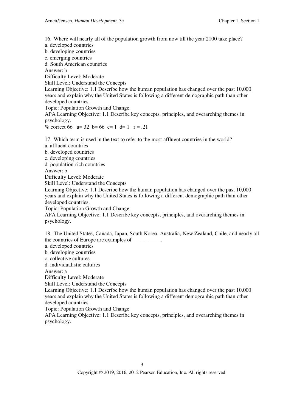 Preview page 9 of Human Development A Cultural Approach 3rd Edition by Jeffery Jensen TEST BANK & INSTRUCTOR'S MANUAL