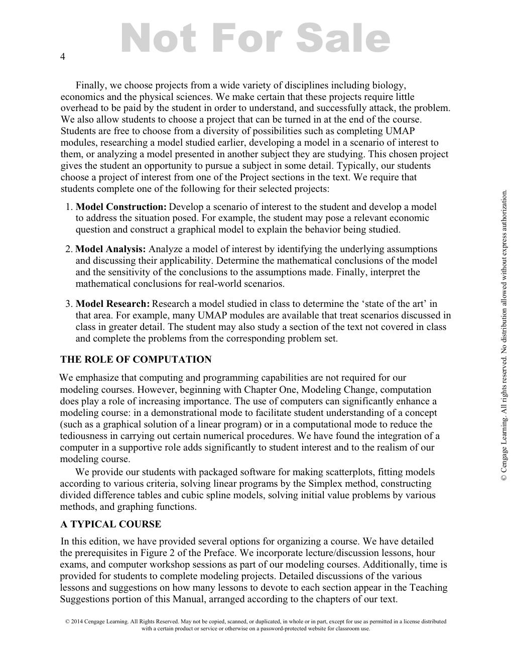 Preview page 8 of Solutions Manual for A First Course in Mathematical Modeling 5th Edition By Frank Giordano, William Fox, Steven Horton (
