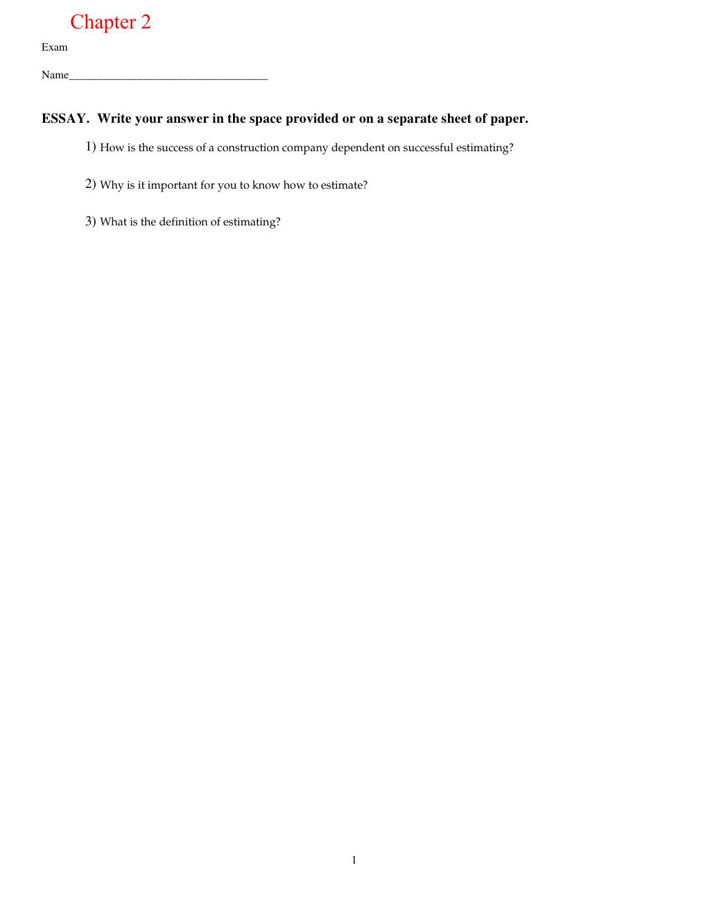 Preview page 5 of Test Bank for Construction Estimating Using Excel 3th Edition By Steven Peterson, Frank Dagostino (All Chapters, 100% Or