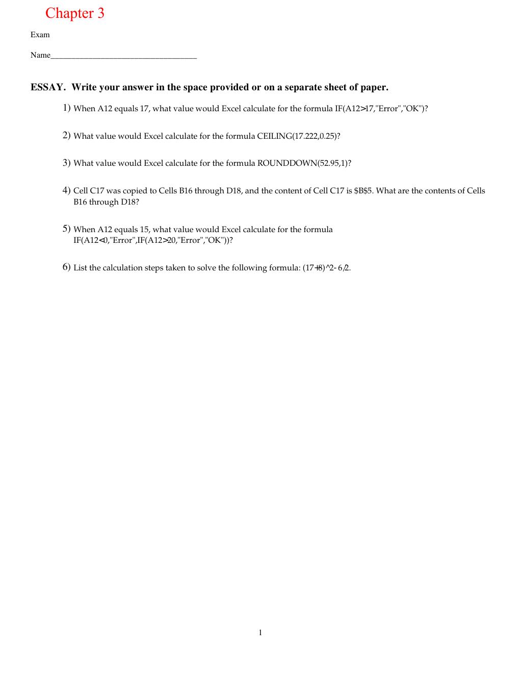 Preview page 7 of Test Bank for Construction Estimating Using Excel 3th Edition By Steven Peterson, Frank Dagostino (All Chapters, 100% Or