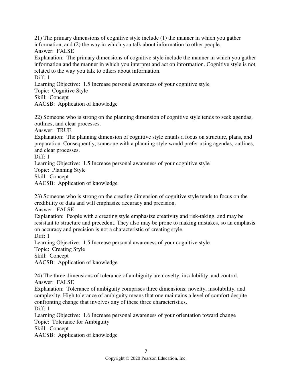 Preview page 9 of Test Bank for Developing Management Skills 10th Edition By David Whetten, Kim Cameron (All Chapters, 100% Original Verif