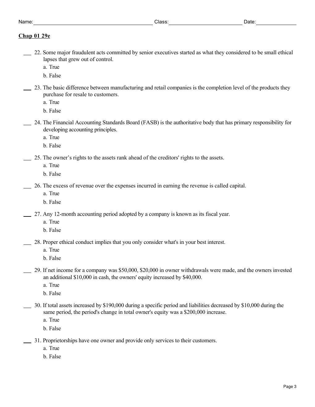 Preview page 3 of Test Bank for Accounting, 29th Edition by Carl Warren