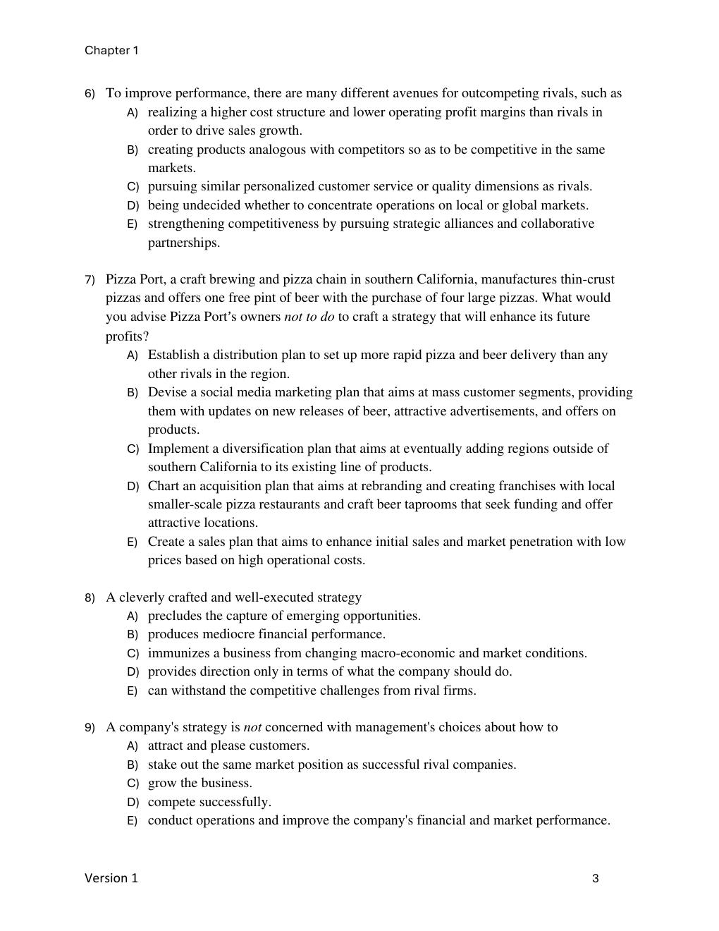 Preview page 5 of Test Bank for Crafting & Executing Strategy The Quest for Competitive Advantage Concepts and Cases 2024 Edition By Arthu