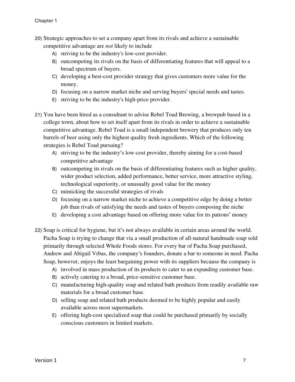 Preview page 9 of Test Bank for Crafting & Executing Strategy The Quest for Competitive Advantage Concepts and Cases 2024 Edition By Arthu