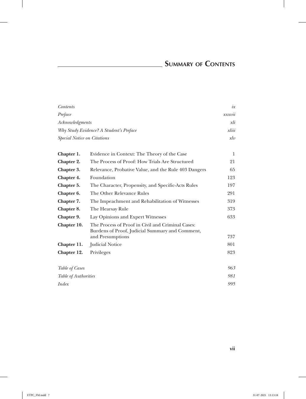 Preview page 7 of Analytical Approach To Evidence Text, Problems and Cases 7th Edition By Ronald Allen, David Schwartz, Michael Pardo, Ale