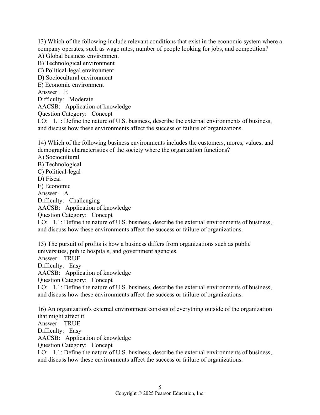 Preview page 6 of Test Bank for Business Essentials 14th Edition By Ronald Ebert, Ricky Griffi