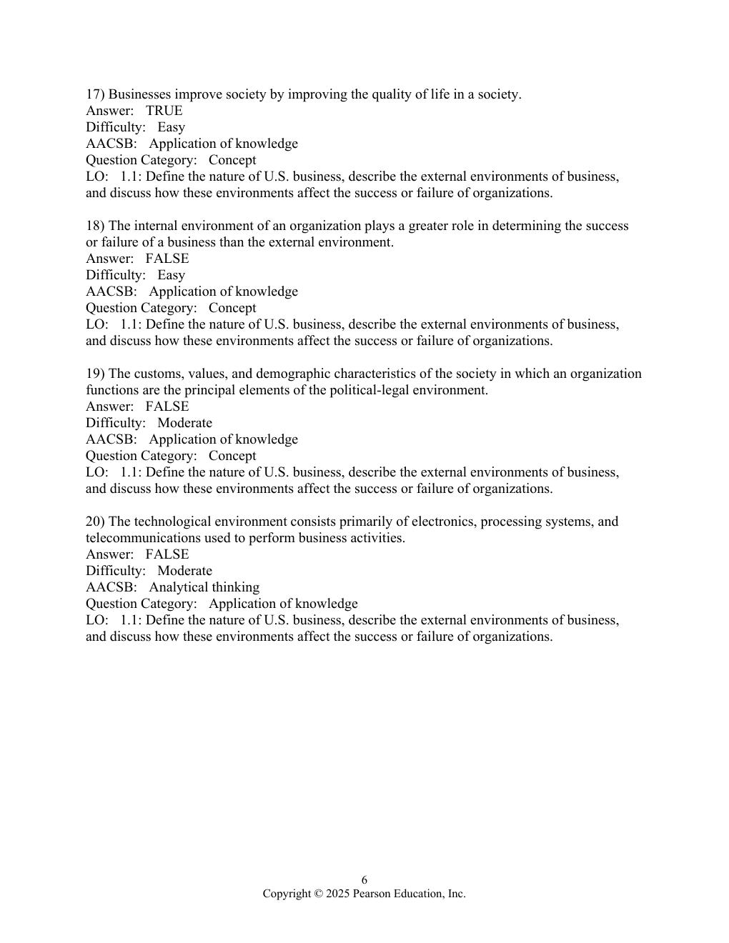 Preview page 7 of Test Bank for Business Essentials 14th Edition By Ronald Ebert, Ricky Griffi