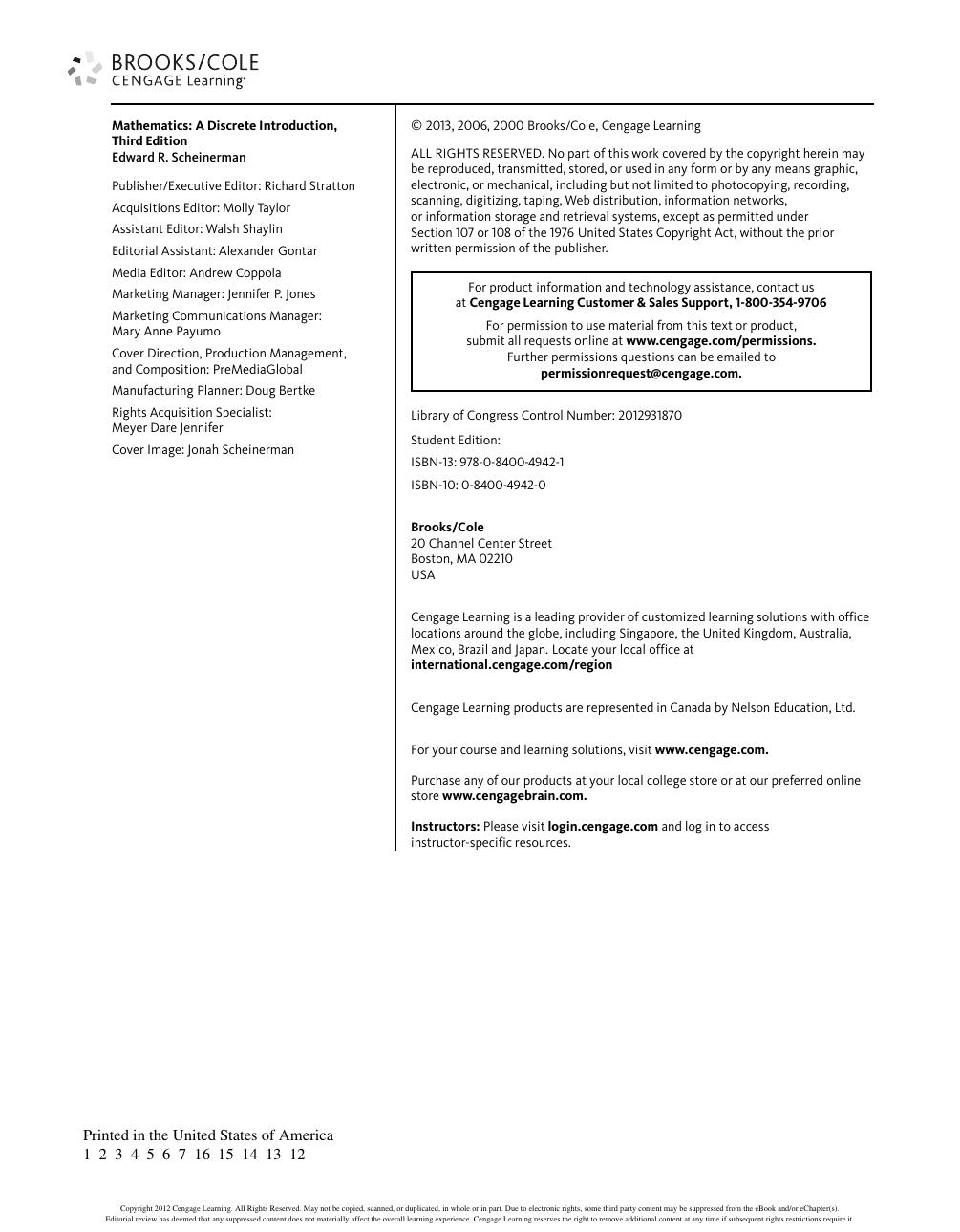 Preview page 6 of eBook Mathematics A Discrete Introduction 3rd Edition By  Edward Scheinerman