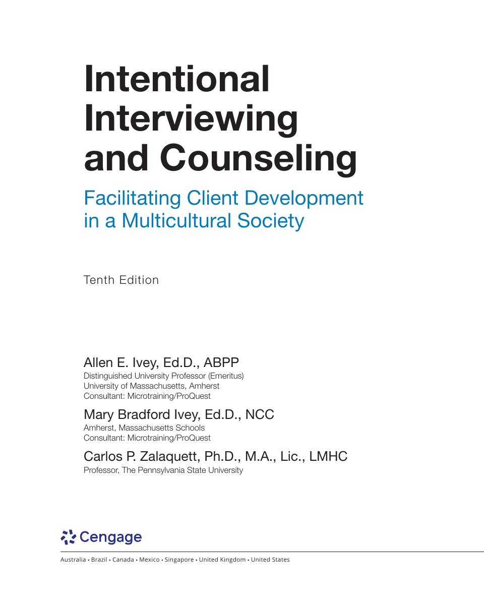 Preview page 3 of eBook Intentional Interviewing and Counseling Facilitating Client Development in a Multicultural Society 10th Edition By