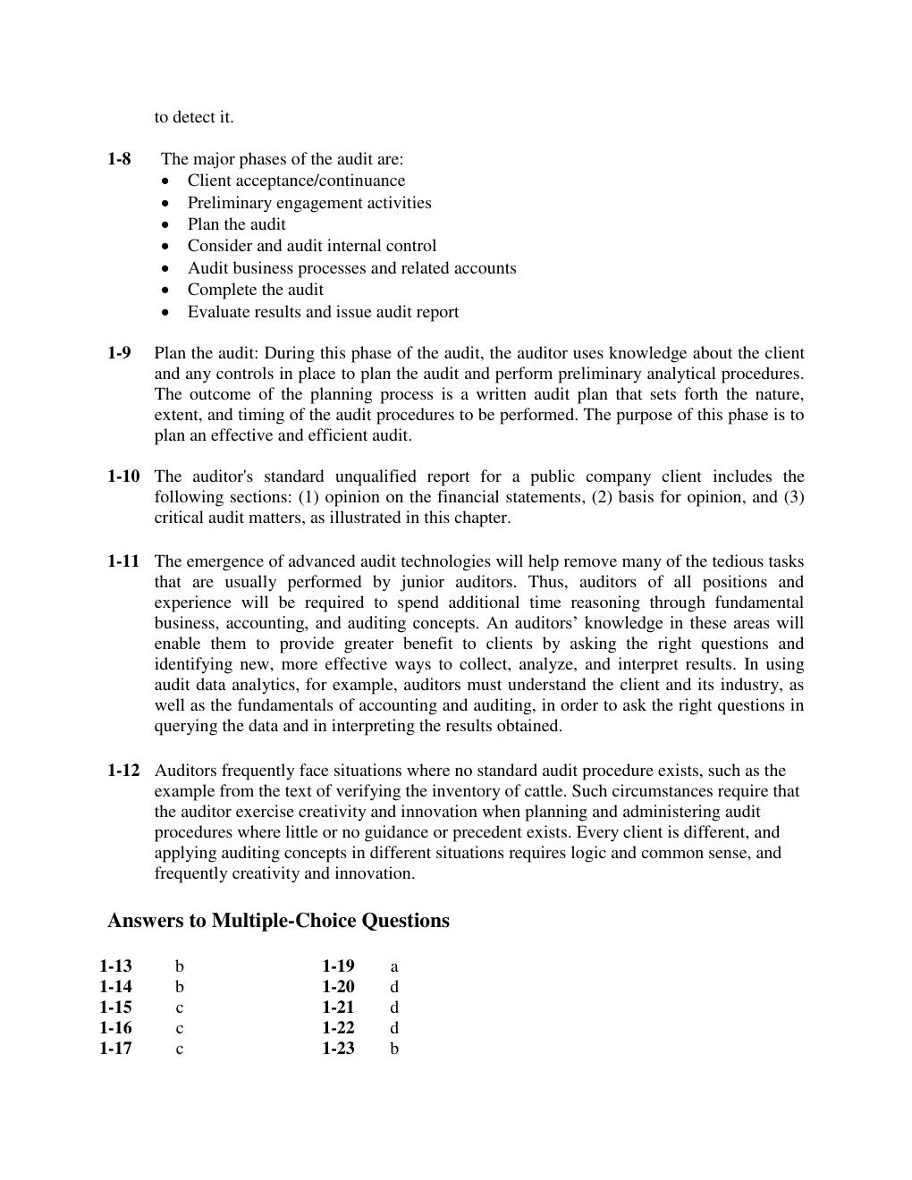 Preview page 3 of Solutions Manual For Auditing & Assurance Services A Systematic Approach 12th Edition by Messier |  All Chapter 1-21