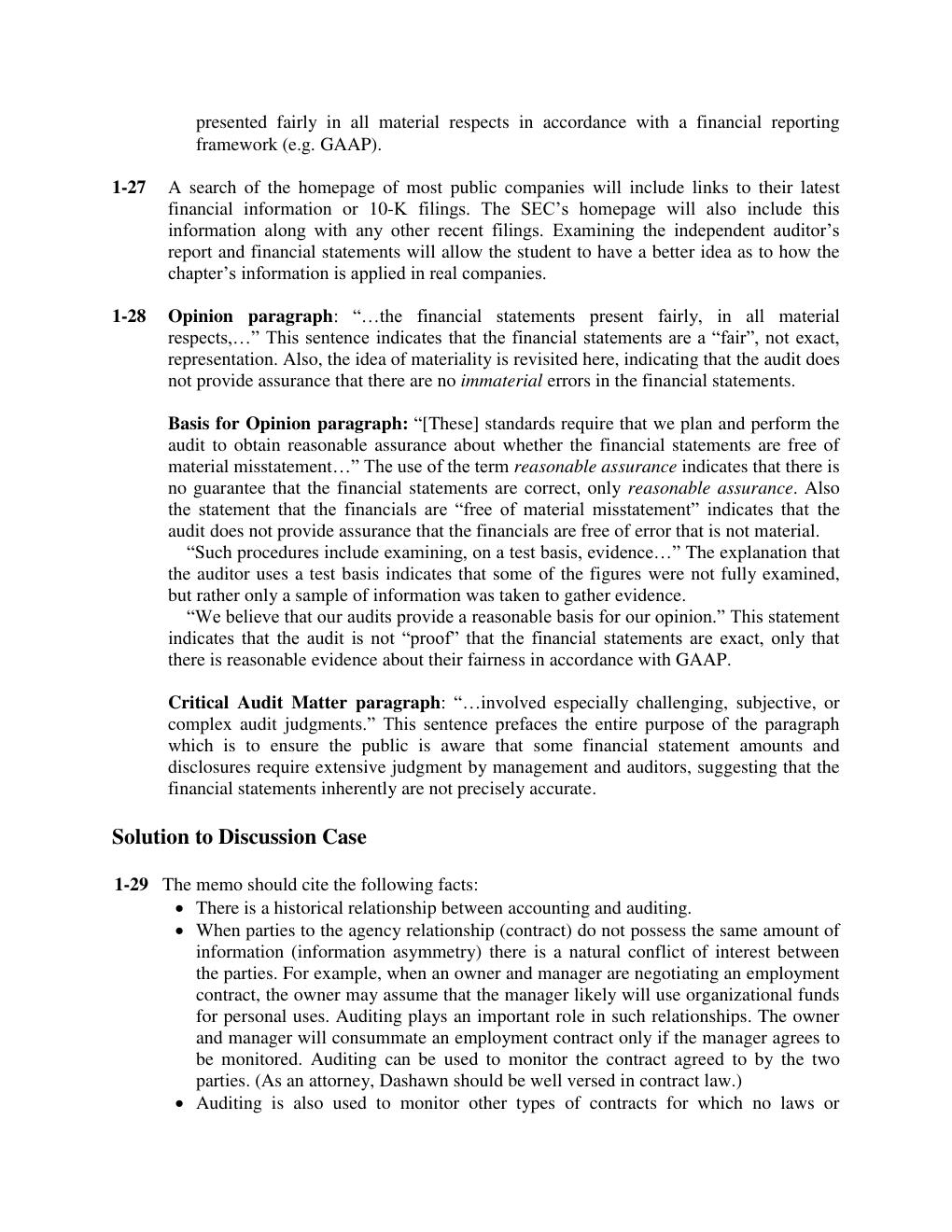 Preview page 6 of Solutions Manual For Auditing & Assurance Services A Systematic Approach 12th Edition by Messier |  All Chapter 1-21