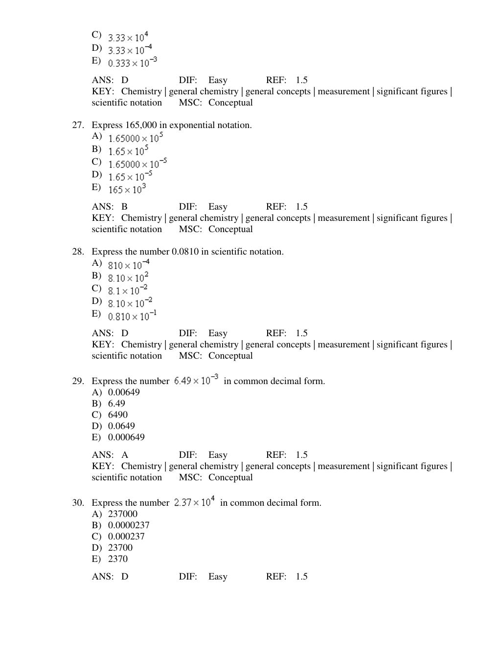 Preview page 9 of Test Bank for Chemistry 9th Edition by Steven S. Zumdahl, Susan A. Zumdahl