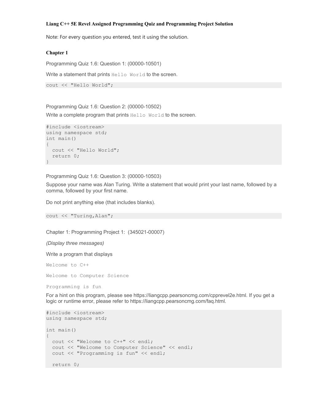 Preview page 2 of Solutions Manual for Introduction to C++ Programming and Data Structures 5th Edition By Daniel Liang