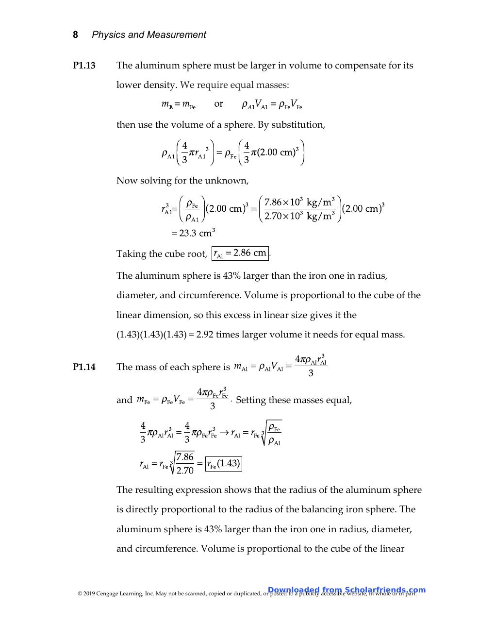 Preview page 9 of Solutions Manual for Physics for Scientists and Engineers with Modern Physics, 10th Edition BY Raymond Serway, John Jewe