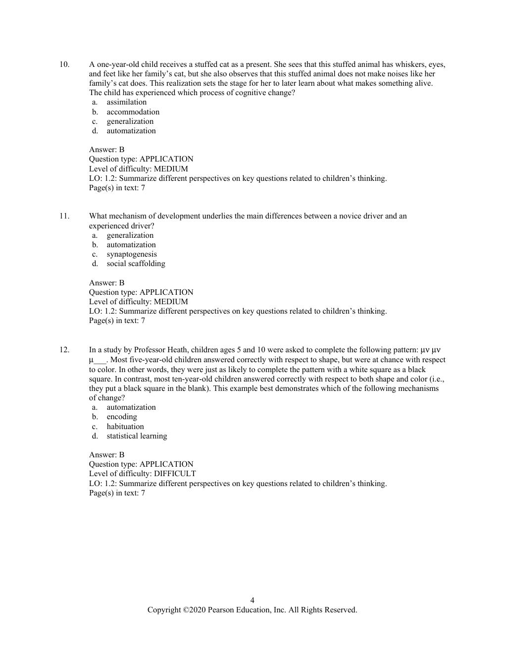 Preview page 7 of Test Bank for The Children's Thinking 5th Edition By Robert Siegler