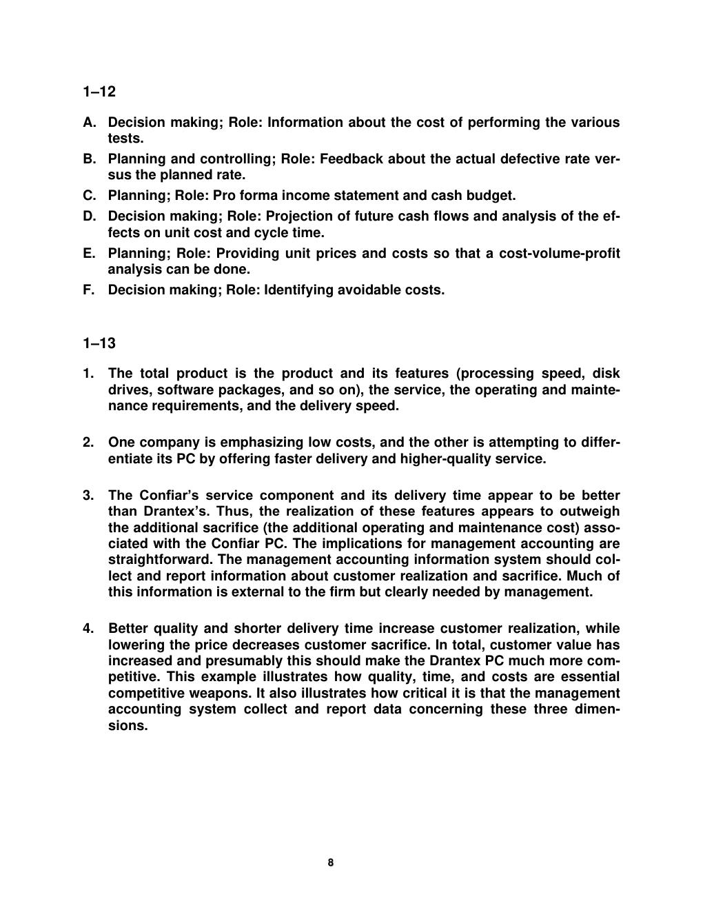 Preview page 9 of Solutions Manual For Managerial Accounting 8th Edition By Hansen Mowen
