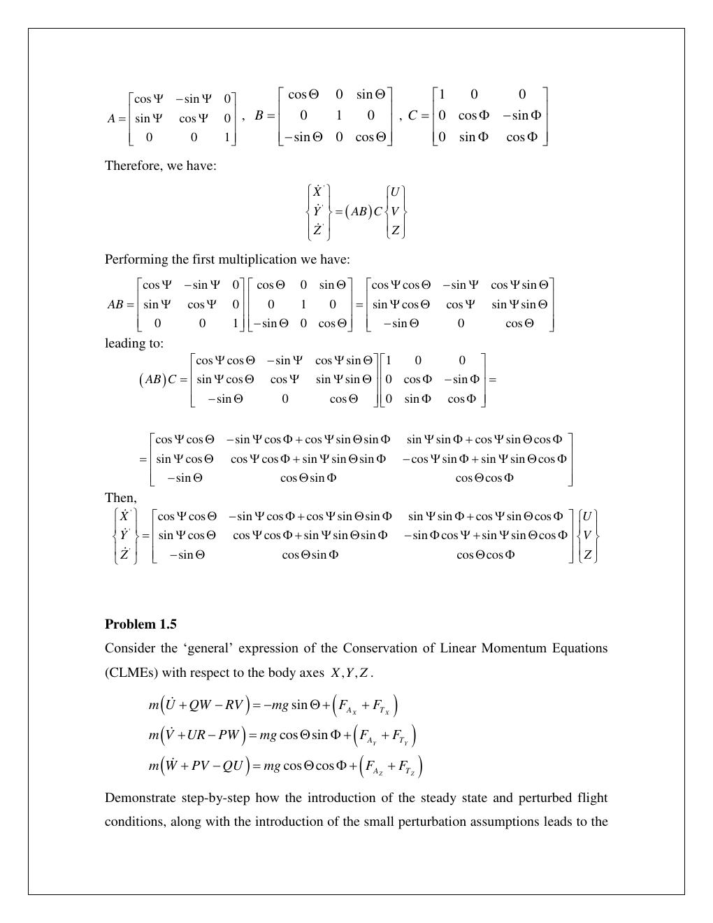 Preview page 10 of Solutions Manual for Aircraft Dynamics From Modeling to Simulation 1st Edition By Marcello Napolitano