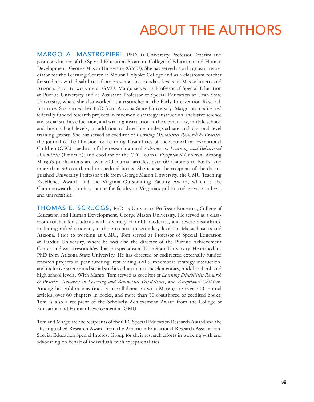 Preview page 8 of The Inclusive Classroom: Strategies for Effective Differentiated Instruction 7th Edition BY Margo Mastropieri, Thomas Sc
