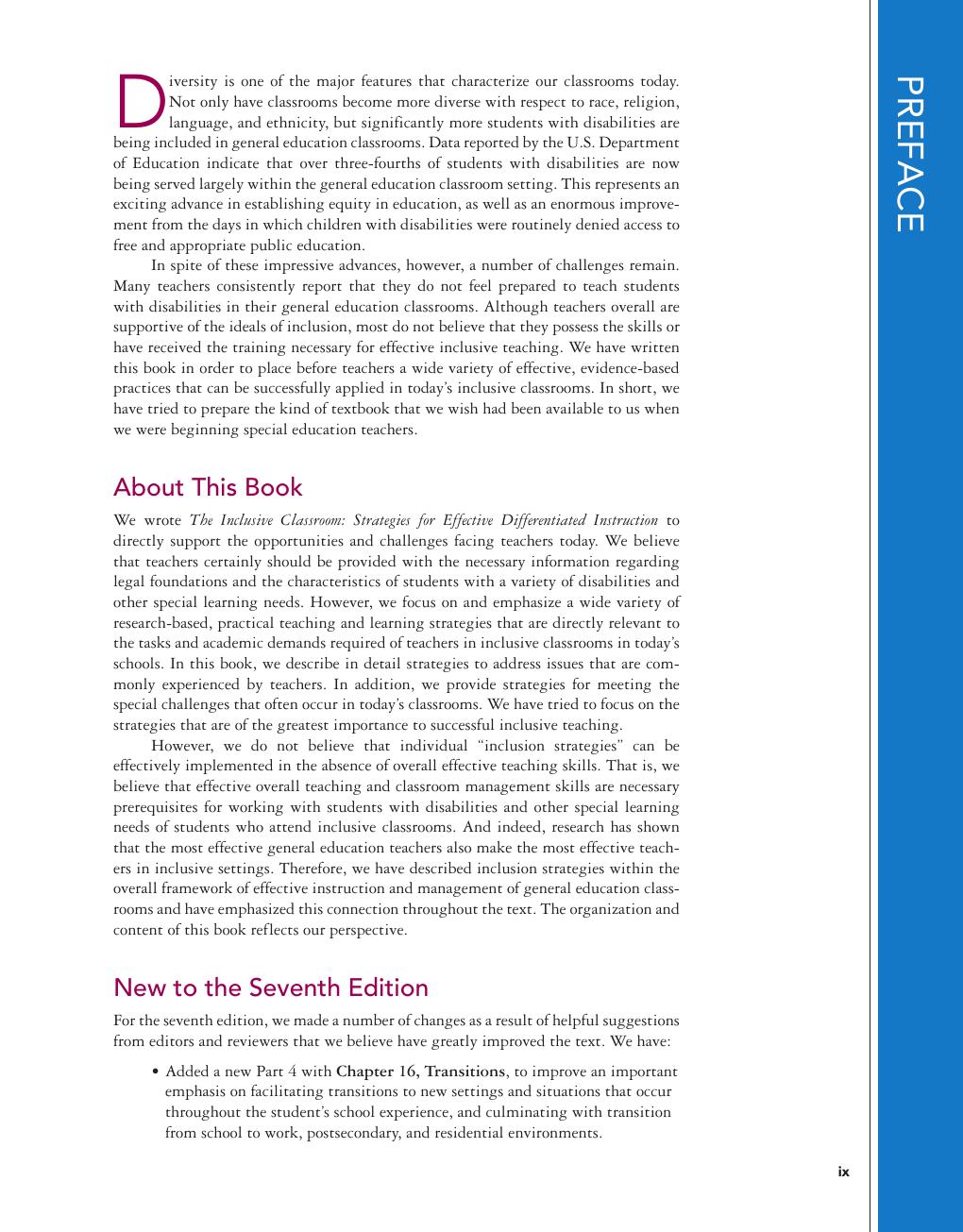 Preview page 10 of The Inclusive Classroom: Strategies for Effective Differentiated Instruction 7th Edition BY Margo Mastropieri, Thomas Sc