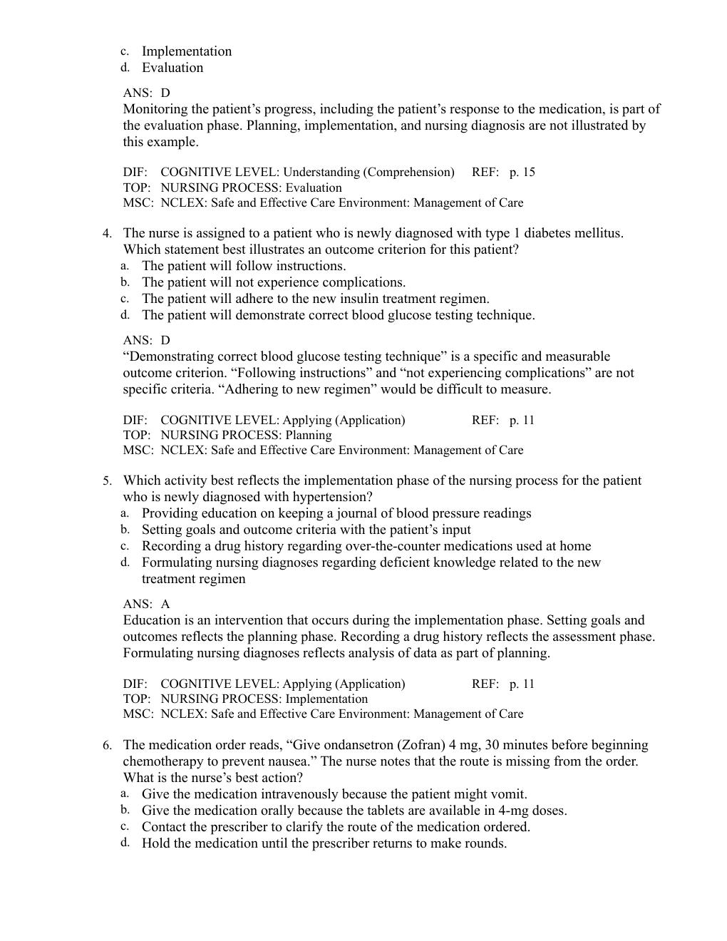 Preview page 2 of Test Bank for Pharmacology and the Nursing Process 7th Edition by Linda Lane Lilley, Shelly Rainforth Collins