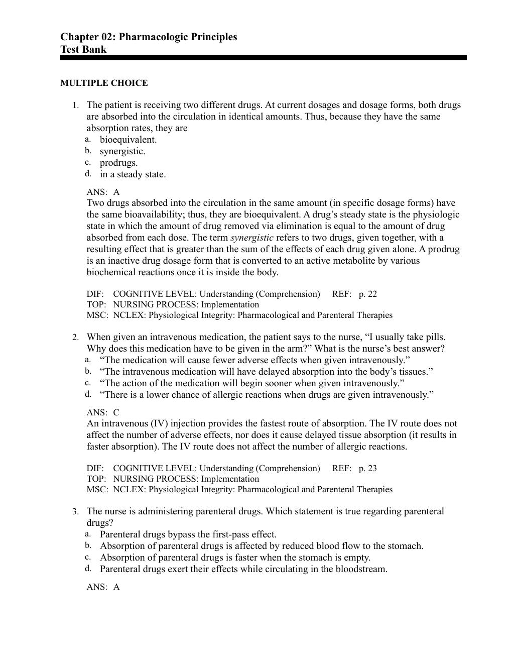 Preview page 5 of Test Bank for Pharmacology and the Nursing Process 7th Edition by Linda Lane Lilley, Shelly Rainforth Collins